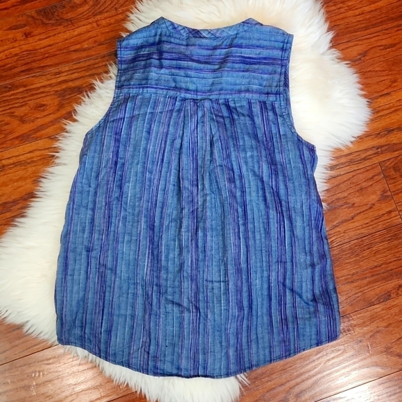 Ariat Ladies Caroline Indigo Striped Tank Top - Picture 3 of 4